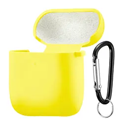 Чохол Silicone Case 2,5mm with microfiber for AirPods 1/2 Shiny жовтий