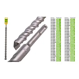 Бур по бетону Alloid SDS-plus S4 25x450 мм (FH-25450) - мініатюра 3