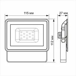 Прожектор Videx LED Fe 10W 5000K 12V (VL-Fe105W-12V) - мініатюра 3