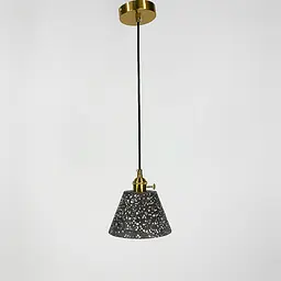 Підвіс Terrazzo Cono із сірим бетонним плафоном в стилі Ар-деко Line.F MJ 165/1 BK - мініатюра 8