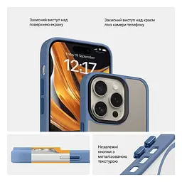 Чехол для Apple iPhone 14 Pro, Uniq MagCase, голубой, противоударный, панель-накладка с MagSafe, ударопрочный TPU+PC, с магнитом MagSafe, поддержка полноценной беспроводной зарядки, ArmorStandart (ARM75337) - мініатюра 3