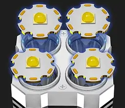 Ручной аккумуляторний фонарик X509 4LED+COB - мініатюра 8