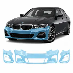 Антигравійна захисна бронеплівка за лекалами для BMW 3 Series G20 2019-2022 - передній бампер