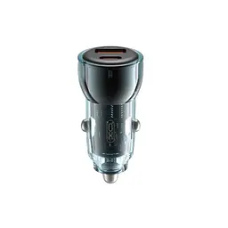 Автомобільний зарядний пристрій XO CC60 Smart прозрачний Car Charger A30W+C30W/Simultaneous 60W - мініатюра 3