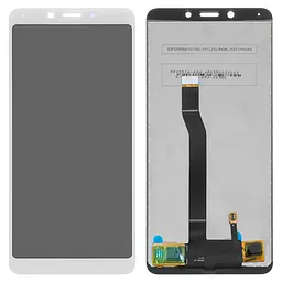 Дисплей для Xiaomi Redmi 6, Redmi 6A, білий, без рамки, Оригінал (переклеєне скло), переклеєний сенсорний екран, M1804C3DG, M1804C3DH, M1804C3DI, M1804C3CG, M1804C3CH