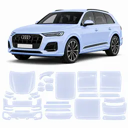 Антигравійна захисна бронеплівка за лекалами для Audi Q7 4M second facelift 2024- повний кузов