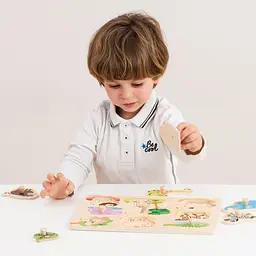 Пазл дерев’яний New Classic Toys Сафарі, 8 частин (10431) - мініатюра 5