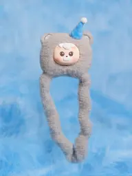 Колекційна м'яка іграшка з кільцем Tangle x Diudiu Baby Furry Bear Sesame Snow (HWTANGLE02D01-GD06) - мініатюра 2
