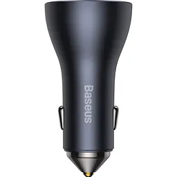 Автомобільний зарядний пристрій Baseus Golden Contactor Pro Triple Fast Charger Car Charger 65W U+C+C Dark Gray [CGJP010013] [77944] - мініатюра 3