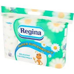 Туалетний папір Regina Camomile FSC Ромашка тришаровий 12 рулонов - мініатюра 2