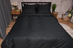Комплект постільної білизни Moon&Star Satin Stripe Midnight Luxe полуторний 143х210 наволочки 4х50х70 - мініатюра 7