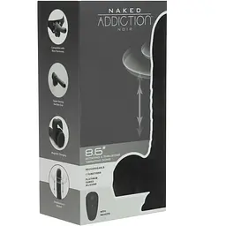 Вібро-фалоімітатор з ротацією та пульсацією Addiction Naked 8.6 Noir - мініатюра 10