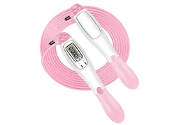 Швидкісна скакалка з лічильником EasyFit білий-рожевий (EF-1916-WP)