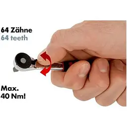 Набір головок торцевих Wurth Multi з тріскачкою 1/4" 23 шт. Zebra (096511 23) - мініатюра 2