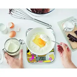 Ваги кухонні Tefal Optiss Decor 5 кг скло AAAx2 в комплекті різнокольорові (BC5125V1) - мініатюра 4