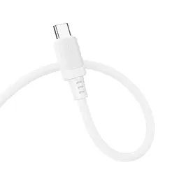 Дата кабель Borofone BX115 Lotto USB to Type-C 3A (1m) White - мініатюра 2