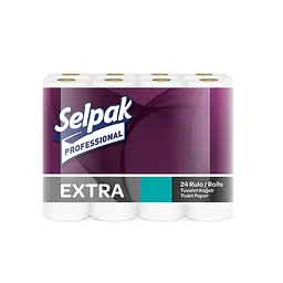 Туалетний папір Selpak Professional Extra двошаровий 22.3 м 24 рулони (8690530783621)