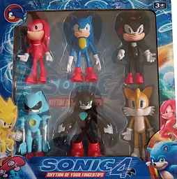 Ігрові фігурки Сонік у коробці Sonic 4, 6 шт - мініатюра 1