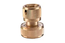 Конектор латунний на поливальний шланг з аквастопом Intertool Storm 1/2 x 3/4 - мініатюра 4