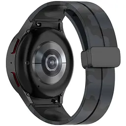 Ремінець для Samsung Galaxy Watch 4 Classic 46mm - чорно-сірий ширина кріплення 20мм силікон Watchbands Cls-color (W31-0WB87751991) - мініатюра 4