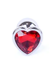 Анальна пробка Jewellery Silver Heart Plug сріблястого кольору - мініатюра 2