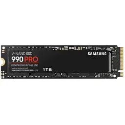 Твердотільний накопичувач SSD 1Tb, Samsung 990 Pro, PCI-E 4.0 x4, M.2 2280, MLC 3-bit V-NAND, 7450/6900 МБ/с (MZ-V9P1T0BW)