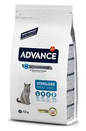 Сухий корм для котів Advance Cat Sterilized 1.5 кг. для стерилізованих котів та кішок проти ожиріння