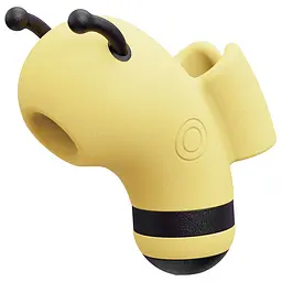Вакуумний стимулятор із мікрострумами KISSTOY Beebe Yellow, на палець - мініатюра 1