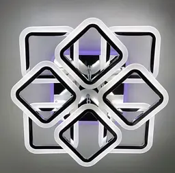 LED люстра на 4+4 ріжки квадратної форми Line.F A 2400/4+4S RGB BK - мініатюра 4