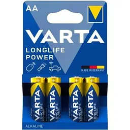 Батарейка Varta Longlife Power AA(R6) blister 4 (4/80/400) (АРТ8974)