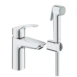 Змішувач для умивальника S-Size з гігієнічним душем Grohe Eurosmart New 23124003, Хром