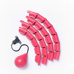 Комплект для фітнесу Hoola Hoop Set 110 см рожевий, з утяжнювачем та гумовими петлями 5 шт - мініатюра 8