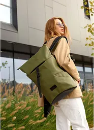 Жіночий рюкзак Sambag RollTop X хакі 41 х 27 х 18 см (24320119) - мініатюра 6