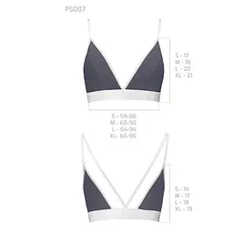 Спортивний топ з подвійними бретелями Passion PS007 TOP L, dark grey - мініатюра 5