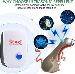 Ультразвуковий відлякувач шкідників Pest Repeller Ultrasonic Pest Repeller, 6 шт - мініатюра 7
