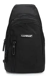 Чоловіча сумка тканинна Lanpad Чорна (LAN80002 black) - мініатюра 1