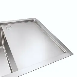 Кухонна мийка Platinum Handmade 780x440x230 L нержавійка (квадратний сифон,3.0/1.0), Нержавіюча сталь - мініатюра 4