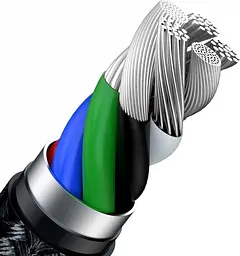 Кабель Baseus Cafule Metal Type-C to Lightning PD 20W (0.25m) black (CATLJK-01) - мініатюра 4