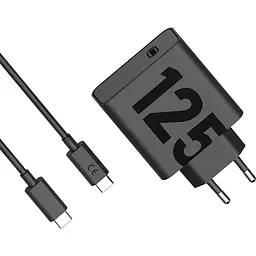 Мережевий зарядний пристрій Motorola TurboPower 125W + Cable Type-C to Type-C Black [SJMC1252] [117777] - мініатюра 2