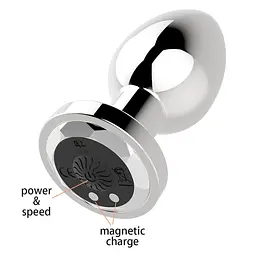 Анальна пробка з вібро Rechargeable Butt Plug USB 10 Functions - Silver Boss Series 22-00053 95514 - мініатюра 4