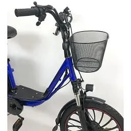 Електровелосипед Minako V4 PRO двомісний 800W/60V/24Ah із заднім амортизатором синій - мініатюра 3