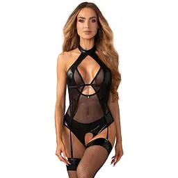 Боді Obsessive Dominna otwarte L/XL (чорний)