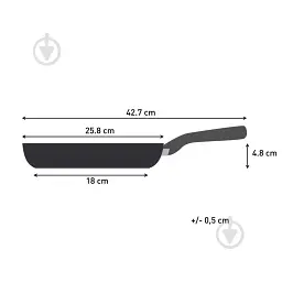 Сковорода Tefal Perfect Touch 24 см (3020432), з тришаровим титановим антипригарним покриттям Titanium 3Х - мініатюра 4