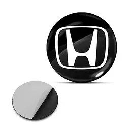Наклейка з логотипом HONDA для авто і ключів d=13мм Пвх-пластик об'ємна