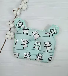 Плед для немовлят із знімним утеплювачем та подушка a.l.babybox Панди акробати М'ятний - мініатюра 3