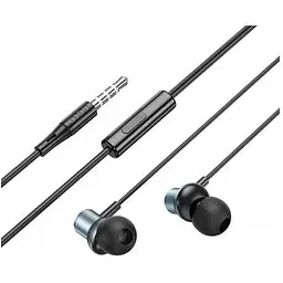 Навушники Hoco M110 Encourage metal universal earphones with mic чорні 6942007602938 - мініатюра 4