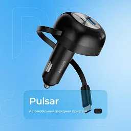 АЗП Proove Pulsar 65W (Type-C + USB) + Retractable Type-C Cable - мініатюра 9