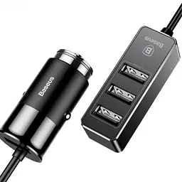 Автозарядний адаптер хаб Baseus 4 USB Enjoy Together QC (CCTON-01) 5.5A