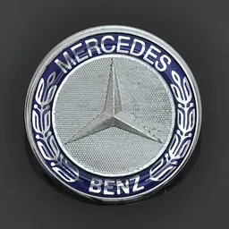 Емблема для Mercedes 75 мм пластикова