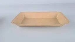 Лоток з харчового картону, 400 мл, 225x135x25 мм, KRAFT, 25 штук, для готових страв, снеків, випічки та доставки - мініатюра 2